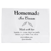 自家製アイスクリームに愛で作った食材を加える ラージペーパーバッグ (裏面)