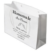 自家製アイスクリームに愛で作った食材を加える ラージペーパーバッグ (裏面アングル)