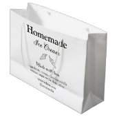 自家製アイスクリームに愛で作った食材を加える ラージペーパーバッグ (正面アングル)