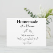 自家製アイスクリームに愛で作った食材を加える 招待状 (スタンド正面)