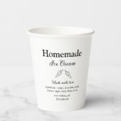 自家製アイスクリームに愛で作った食材を加える 紙コップ (裏面)