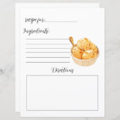 自家製アイスクリームのレシピブックページ (正面/裏面)