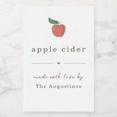 自家製アップルサイダーギフトラベル フードラベル (シングルラベル)