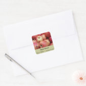 自家製アップルソースの瓶ラベル スクエアシール (封筒)