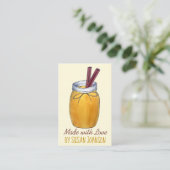 自家製アップルソース瓶缶詰食品アップルソース 名刺 (スタンド正面)