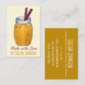 自家製アップルソース瓶缶詰食品アップルソース 名刺 (正面/裏面)