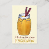 自家製アップルソース瓶缶詰食品アップルソース 名刺 (正面)