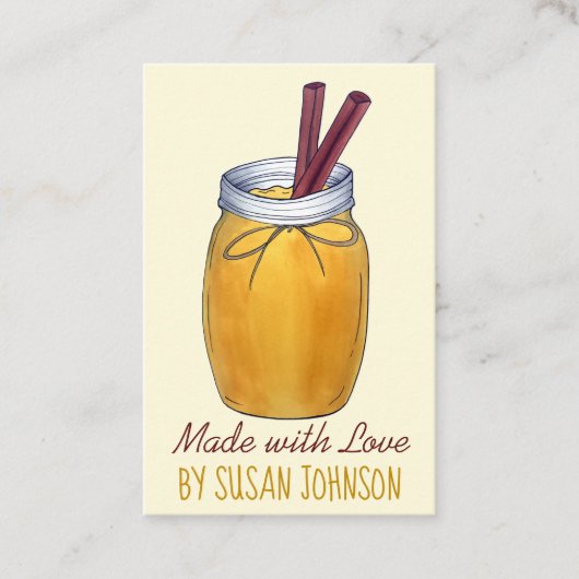 自家製アップルソース瓶缶詰食品アップルソース 名刺 (正面)