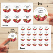 自家製アップルバター塗り缶詰シール ラウンドシール