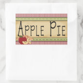 自家製アップルパイおもしろいシール 長方形シール (バッグ)