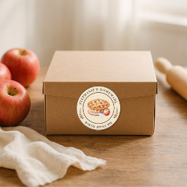 自家製アップルパイカスタムステッカー ラウンドシール