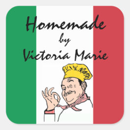 自家製イタリア料理パーソナライズ スクエアシール