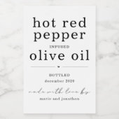 自家製インフォードオリーブ油ラベル – 2行 ワインラベル (シングルラベル)