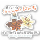 自家製エスおもしろいトリップステッカー、バニラエキス シール (正面)