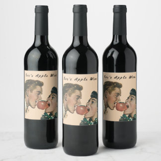 自家製エバのアップルワインレトロスタイル共有 ワインラベル