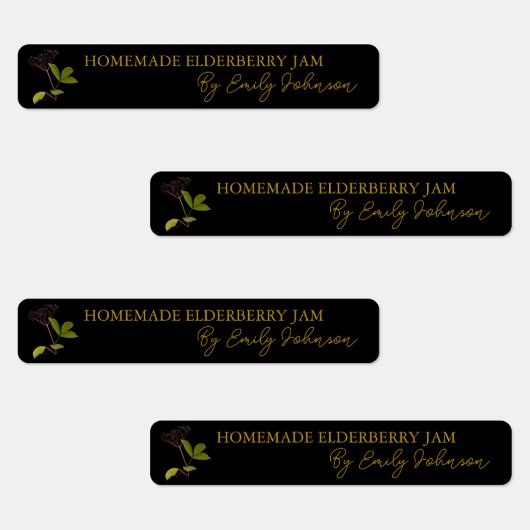 自家製エルダーベリージャム薄シールラベル ラベル (グループ)