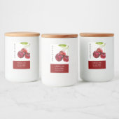 自家製エレガントさくらんぼジャムラベル フードラベル (ボトル)