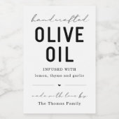 自家製オリーブ油ラベル ワインラベル (シングルラベル)