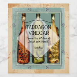 自家製オリーブ油酢ホーム缶詰ラベル ワインラベル