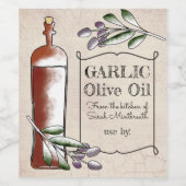 自家製オリーブ油酢ホーム缶詰ラベル ワインラベル (シングルラベル)