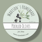 自家製オリーブ漬けラベル ラウンドシール