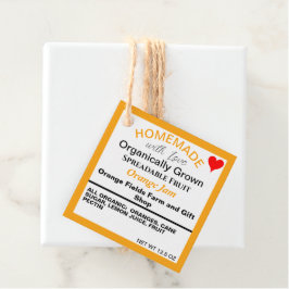 自家製オレンジジャムQRコード フェイバータグ