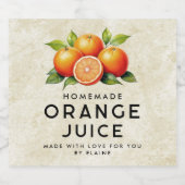 自家製オレンジジュース リキュールボトルラベル (シングルラベル)
