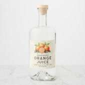 自家製オレンジジュース リキュールボトルラベル (正面)