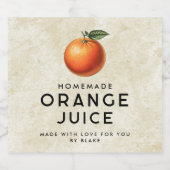 自家製オレンジジュース リキュールボトルラベル (シングルラベル)