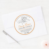 自家製オレンジブロッサムキャンドル ラウンドシール (封筒)