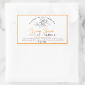 自家製オレンジブロッサムキャンドル 長方形シール (バッグ)