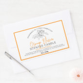 自家製オレンジブロッサムキャンドル 長方形シール (封筒)