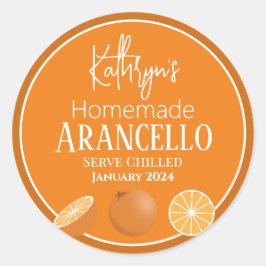 自家製オレンジリキュール / 食品 / 製品ラベル ラウンドシール