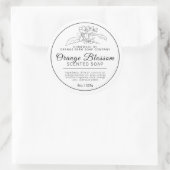 自家製オレンジ色の花せっけん原料 ラウンドシール (バッグ)