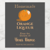 自家製カクテルオレンジリキュールチョーク ワインラベル (シングルラベル)