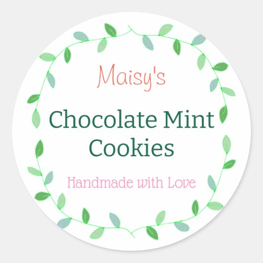 自家製カスタマイズ品におか焼いたい甘い簡単 ラウンドシール (正面)