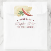 自家製カスタムのアップルパイラベル スクエアシール (バッグ)