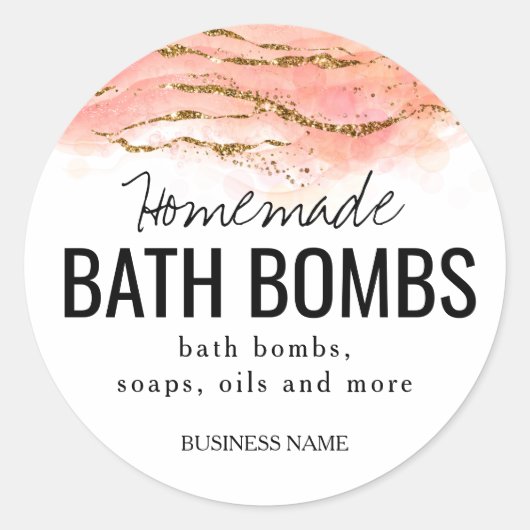 自家製カスタムバスボムラベル ラウンドシール (正面)