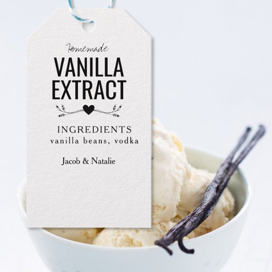 自家製カスタムバニラエキス結婚のワインラベル ギフトタグ