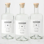 自家製カスタムムーンシャイン結婚式の引き出物 リキュールボトルラベル (ボトル)