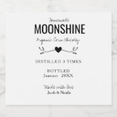 自家製カスタムムーンシャイン結婚式の引き出物 リキュールボトルラベル (シングルラベル)