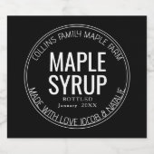 自家製カスタムメープルシロップ結婚式の引き出物 リキュールボトルラベル (シングルラベル)