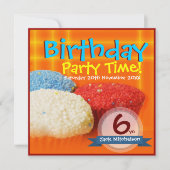 自家製カップケーキ誕生日招待状 招待状 (正面)