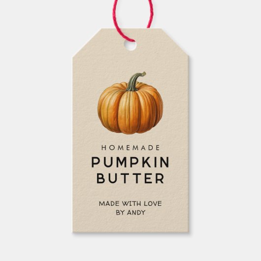自家製カボチャのバターラベル ギフトタグ (正面)
