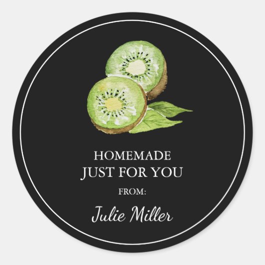 自家製キウイのレーベル ラウンドシール (正面)
