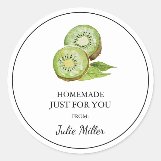 自家製キウイのレーベル ラウンドシール (正面)