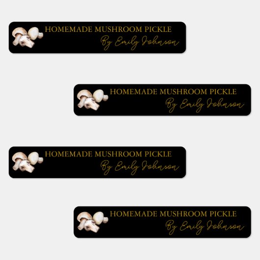 自家製キノコ漬け薄いラベル ラベル (グループ)