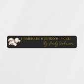 自家製キノコ漬け薄いラベル ラベル (デザイン1)