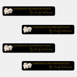 自家製キノコ漬け薄いラベル ラベル