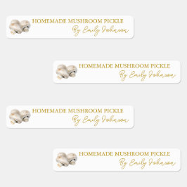 自家製キノコ漬け薄いラベル ラベル